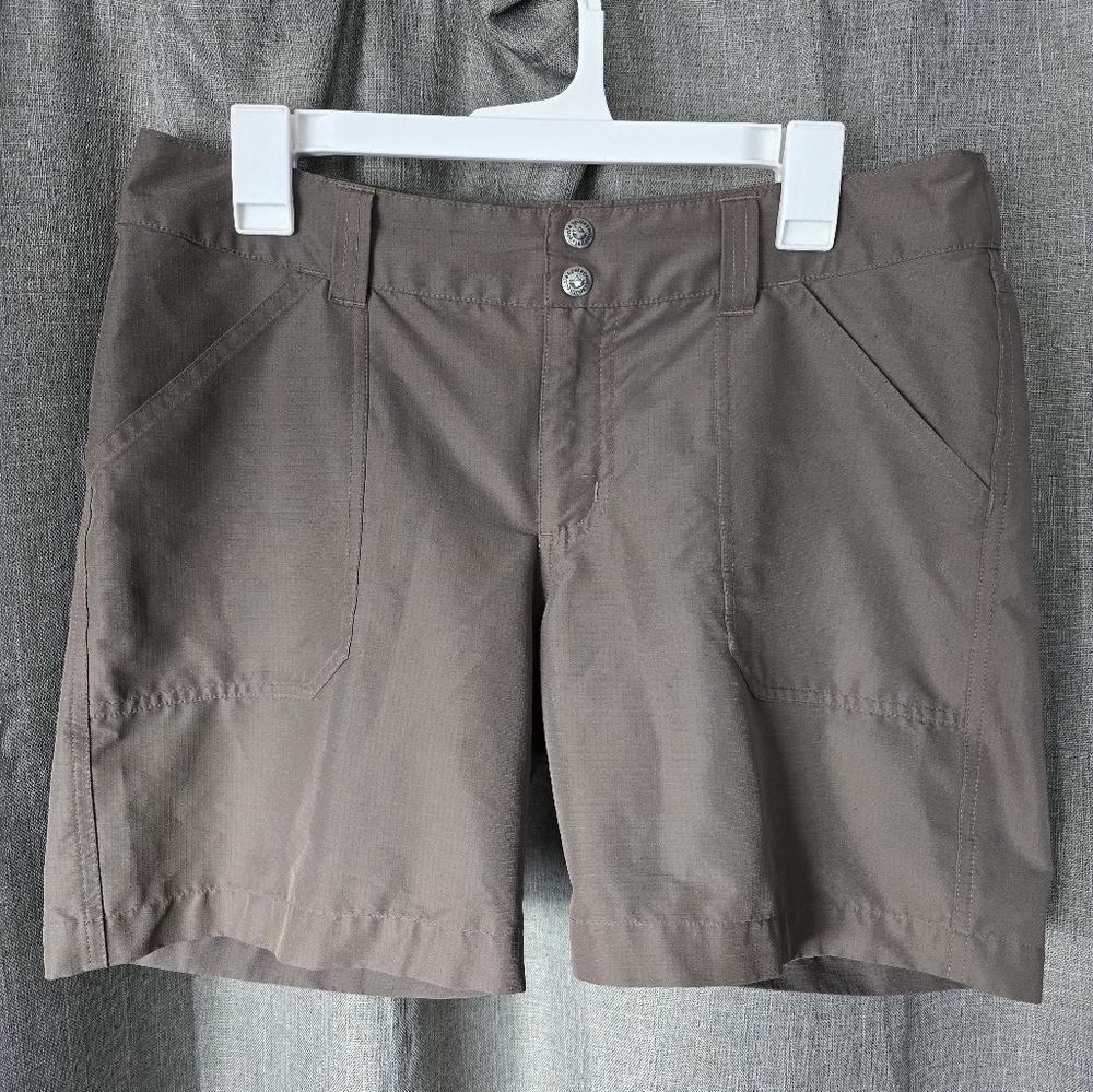 Patagonia Borderless Shorts Womens Sz 8 Brown 6" Inseam Hiking